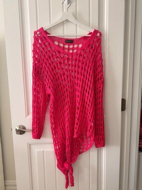 Pink Crochet Cover-up